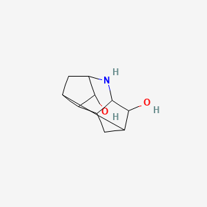 molecular formula C10H15NO2 B1381069 7-氮杂四环[6.2.1.0^{2,6}.0^{4,10}]十一烷-5,11-二醇 CAS No. 1803589-23-2