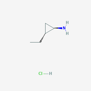 molecular formula C5H12ClN B1381076 trans-2-Ethyl-cyclopropylamine hydrochloride CAS No. 1807938-31-3
