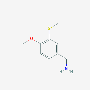 1-[4-Methoxy-3-(methylsulfanyl)phenyl]methanamine