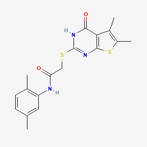 Acetamide,2-[(1,4-dihydro-5,6-dimethyl-4-oxothieno[2,3-D]pyrimidin-2-YL)thio]-N-(2,5-dimethylphenyl)-