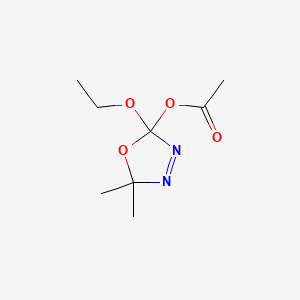 (2-Ethoxy-5,5-dimethyl-1,3,4-oxadiazol-2-yl) acetate