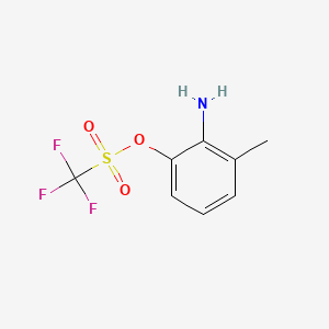 molecular formula C8H8F3NO3S B1381095 2-Amino-3-methylphenyl trifluoromethanesulphonate CAS No. 1589523-29-4