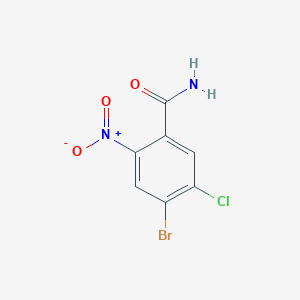 molecular formula C7H4BrClN2O3 B1381098 4-溴-5-氯-2-硝基苯甲酰胺 CAS No. 1629270-60-5