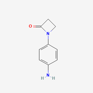 molecular formula C9H10N2O B1381099 1-(4-氨基苯基)氮杂环丁-2-酮 CAS No. 1700315-51-0