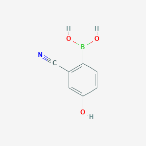 molecular formula C7H6BNO3 B1381102 (2-氰基-4-羟基苯基)硼酸 CAS No. 1186420-91-6