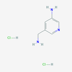 molecular formula C6H11Cl2N3 B1381103 盐酸 5-(氨甲基)吡啶-3-胺 CAS No. 59237-41-1