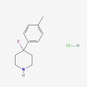 molecular formula C12H17ClFN B1381112 4-氟-4-(4-甲基苯基)哌啶盐酸盐 CAS No. 1803593-58-9