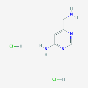 molecular formula C5H10Cl2N4 B1381120 6-(氨甲基)嘧啶-4-胺二盐酸盐 CAS No. 1523618-18-9