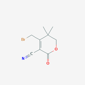 4-(Bromomethyl)-5,5-dimethyl-2-oxo-5,6-dihydro-2H-pyran-3-carbonitrile