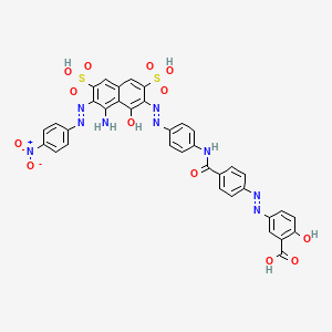 5-[[4-[[[4-[[8-Amino-1-hydroxy-7-[(4-nitrophenyl)azo]-3,6-disulpho-2-naphthyl]azo]phenyl]amino]carbonyl]phenyl]azo]salicylic acid