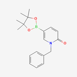 molecular formula C18H22BNO3 B1381128 1-苄基-5-(4,4,5,5-四甲基-1,3,2-二氧杂硼环-2-基)吡啶-2(1H)-酮 CAS No. 1594127-49-7