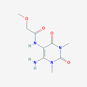 molecular formula C9H14N4O4 B13811280 N-(6-Amino-1,3-dimethyl-2,4-dioxo-1,2,3,4-tetrahydro-5-pyrimidinyl)-2-methoxyacetamide 