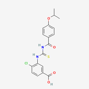 4-Chloro-3-[(4-propan-2-yloxybenzoyl)carbamothioylamino]benzoic acid