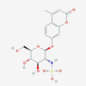 molecular formula C16H19NO10S B13811360 4-Methylumbelliferyl2-sulfamino-2-deoxy-a-D-gluc] 