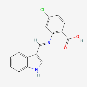 (3-Indolylmethylene)-4-chloroanthranilic acid