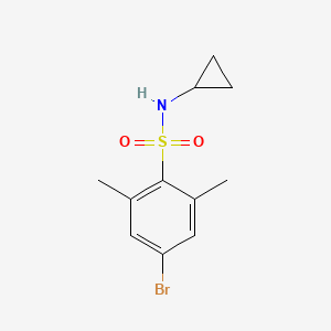 molecular formula C11H14BrNO2S B1381140 4-bromo-N-cyclopropyl-2,6-dimethylbenzenesulfonamide CAS No. 1704069-03-3