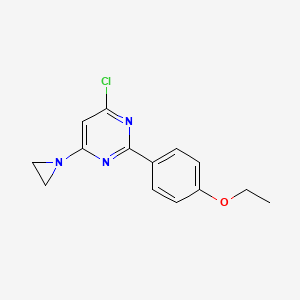 Pyrimidine, 6-aziridino-4-chloro-2-(p-ethoxyphenyl)-