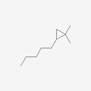 molecular formula C10H20 B13811422 1,1-Dimethyl-2-pentylcyclopropane 