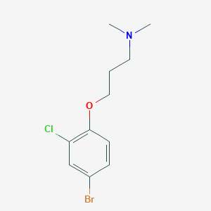 molecular formula C11H15BrClNO B1381143 3-(4-bromo-2-chlorophenoxy)-N,N-dimethylpropan-1-amine CAS No. 1704074-60-1