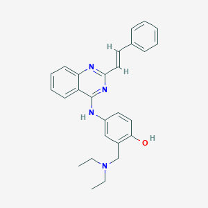 Phenol,2-[(diethylamino)methyl]-4-[[2-(2-phenylethenyl)-4-quinazolinyl]amino]-