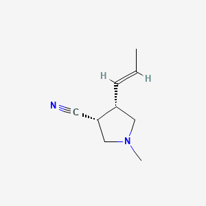 (3R,4S)-1-methyl-4-[(E)-prop-1-enyl]pyrrolidine-3-carbonitrile