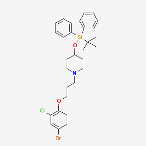 molecular formula C30H37BrClNO2Si B1381148 1-(3-(4-溴-2-氯苯氧基)丙基)-4-((叔丁基二苯基甲硅烷基)氧基)哌啶 CAS No. 1704082-40-5