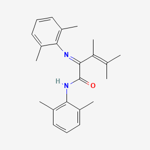 molecular formula C23H28N2O B13811509 N-(2,6-dimethylphenyl)-2-(2,6-dimethylphenyl)imino-3,4-dimethylpent-3-enamide CAS No. 22747-89-3