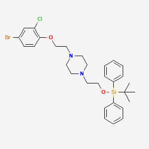 molecular formula C30H38BrClN2O2Si B1381151 1-(2-(4-Bromo-2-chlorophenoxy)ethyl)-4-(2-((tert-butyldiphenylsilyl)oxy)ethyl)piperazine CAS No. 1704074-30-5