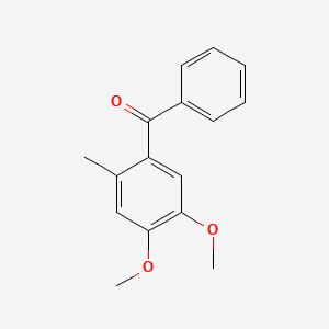 molecular formula C16H16O3 B13811513 4,5-Dimethoxy-2-methylbenzophenone 