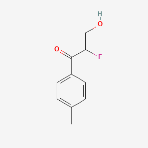 molecular formula C10H11FO2 B13811536 2-Fluoro-3-hydroxy-1-(4-methylphenyl)propan-1-one CAS No. 58089-66-0