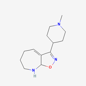 molecular formula C13H21N3O B13811597 3-(1-Methyl-4-piperidinyl)-6,7,8,8a-tetrahydro-5H-[1,2]oxazolo[5,4-b]azepine 