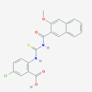 5-Chloro-2-[(3-methoxynaphthalene-2-carbonyl)carbamothioylamino]benzoic acid