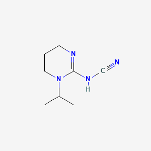 molecular formula C8H14N4 B13811605 (1-propan-2-yl-5,6-dihydro-4H-pyrimidin-2-yl)cyanamide 