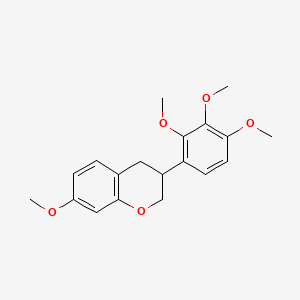 molecular formula C19H22O5 B13811606 2H-1-Benzopyran, 3,4-dihydro-7-methoxy-3-(2,3,4-trimethoxyphenyl)- 