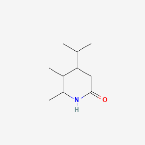 molecular formula C10H19NO B13811616 5,6-Dimethyl-4-isopropyl-2-piperidone hydrochloride CAS No. 67409-23-8