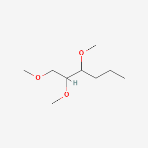 molecular formula C9H20O3 B13811621 1,2,3-Trimethoxyhexane CAS No. 20637-29-0