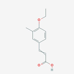 molecular formula C12H14O3 B1381166 3-(4-乙氧基-3-甲基苯基)丙-2-烯酸 CAS No. 1369467-57-1