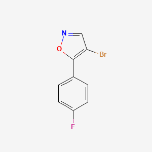 B1381168 4-Bromo-5-(4-fluorophenyl)isoxazole CAS No. 1159981-77-7