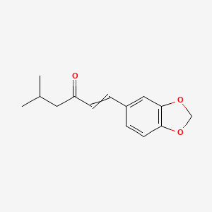 molecular formula C14H16O3 B13811693 5-Methyl-1-(1,3-benzodioxol-5-yl)-1-hexen-3-one 