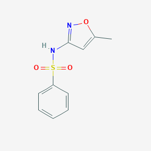 molecular formula C10H10N2O3S B138117 N-(5-甲基-1,2-噁唑-3-基)苯磺酰胺 CAS No. 13053-79-7