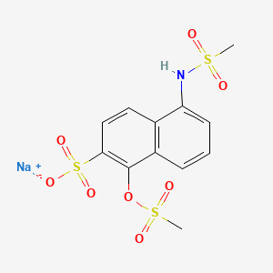 2-Naphthalenesulfonic acid, 5-((methylsulfonyl)amino)-1-((methylsulfonyl)oxy)-, monosodium salt