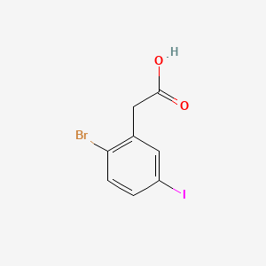 B1381176 2-(2-Bromo-5-iodophenyl)acetic acid CAS No. 1261680-97-0