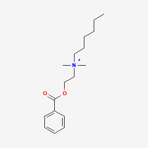 molecular formula C17H28NO2+ B13811760 2-Benzoyloxyethyl-hexyl-dimethylazanium 