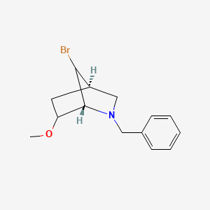 molecular formula C14H18BrNO B13811822 (1R,4R)-2-benzyl-7-bromo-6-methoxy-2-azabicyclo[2.2.1]heptane 