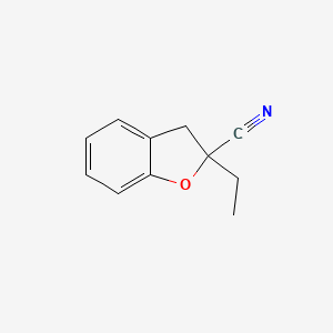 molecular formula C11H11NO B13811823 2-ethyl-2,3-dihydro-2-Benzofurancarbonitrile 