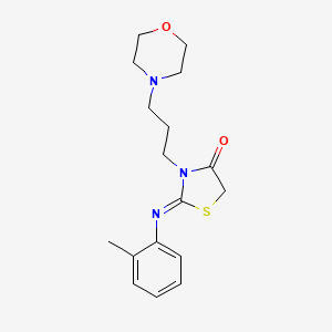 molecular formula C17H23N3O2S B13811834 3-(3-Morpholinopropyl)-2-(o-tolylimino)-4-thiazolidinone CAS No. 55469-57-3