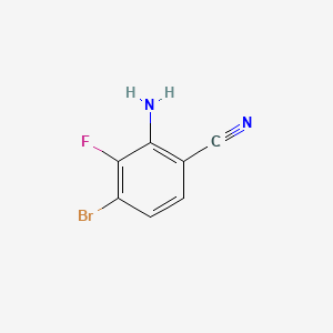 molecular formula C7H4BrFN2 B1381189 2-氨基-4-溴-3-氟苯甲腈 CAS No. 1820620-31-2