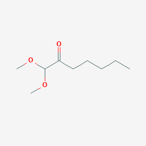 molecular formula C9H18O3 B13811895 1,1-Dimethoxyheptan-2-one CAS No. 6344-11-2