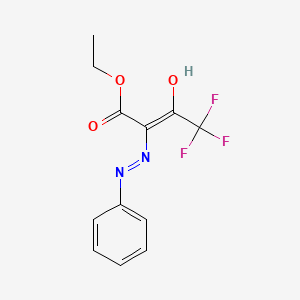 ethyl (2E)-4,4,4-trifluoro-3-oxo-2-(2-phenylhydrazin-1-ylidene)butanoate