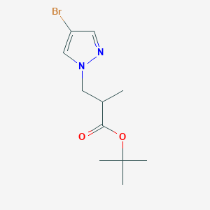 B1381194 tert-Butyl 3-(4-bromo-1H-pyrazol-1-yl)-2-methylpropanoate CAS No. 1199773-78-8